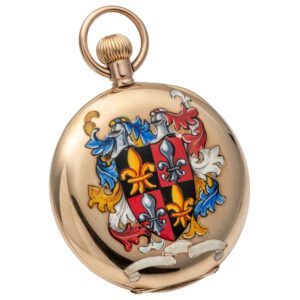 Swiss 9 carat gold half hunting cased pocket watch Circa 1920