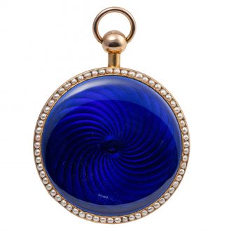 Swiss gold quarter repeating automaton watch Circa 1820