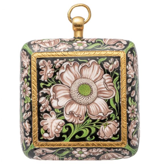 Highly important French 20K gold square pendant watch Circa 1645 Highly important French 20K gold square pendant watch Circa 1645