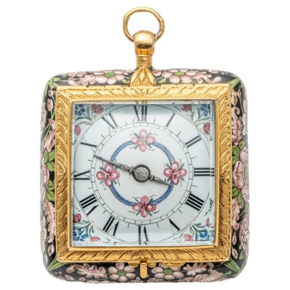 Highly important French 20K gold square pendant watch Circa 1645