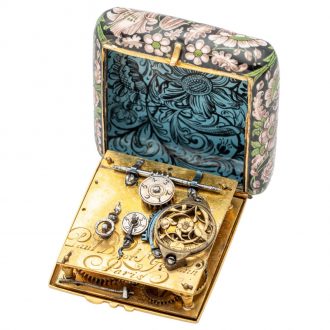 Highly important French 20K gold square pendant watch Circa 1645
