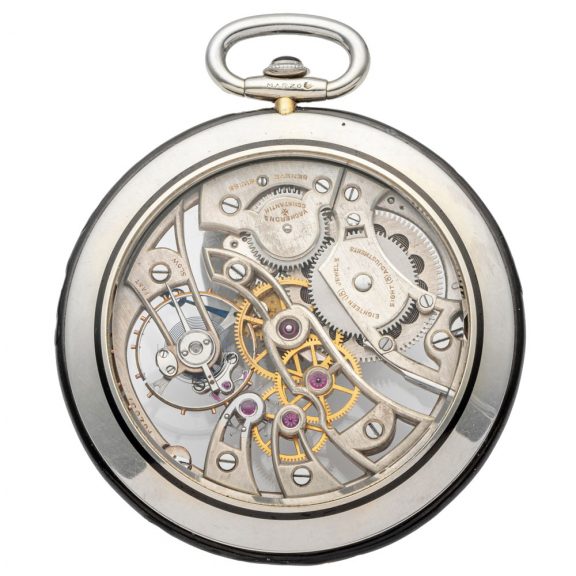 Exceptional Swiss white gold skeletonized pocket watch Circa 1926 Exceptional Swiss white gold skeletonized pocket watch Circa 1926