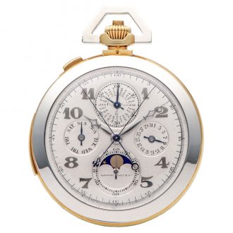 Important Swiss gold grande complication dress watch Circa 1923