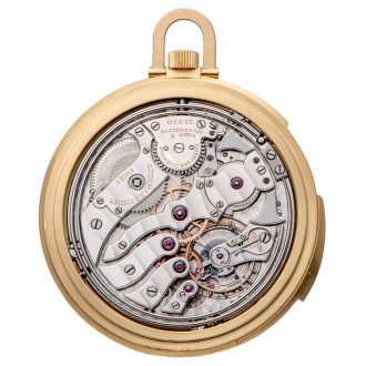 Slim Swiss 18 carat gold astronomic keyless dress watch Circa 1965