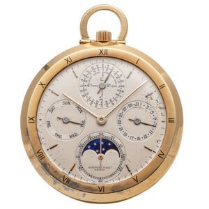 Swiss gold perpetual calendar keyless dress watch Circa 1953