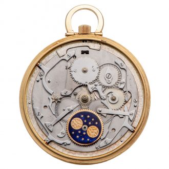 Swiss gold perpetual calendar keyless dress watch Circa 1953