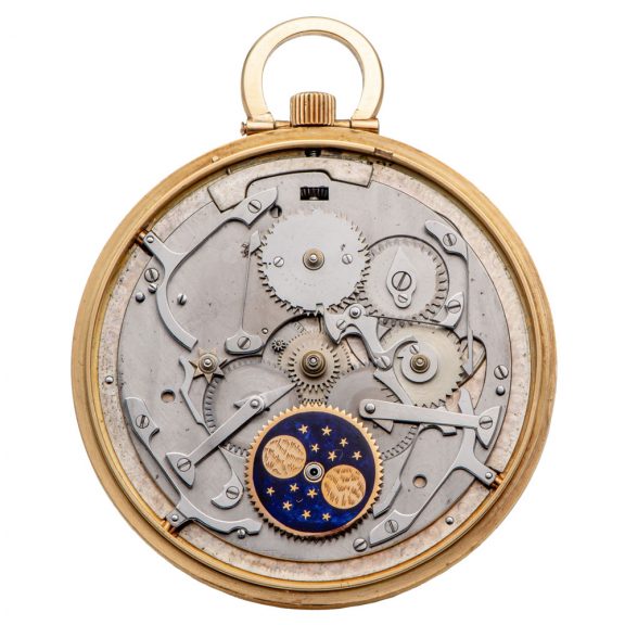Swiss gold perpetual calendar keyless dress watch Circa 1953 Swiss gold perpetual calendar keyless dress watch Circa 1953