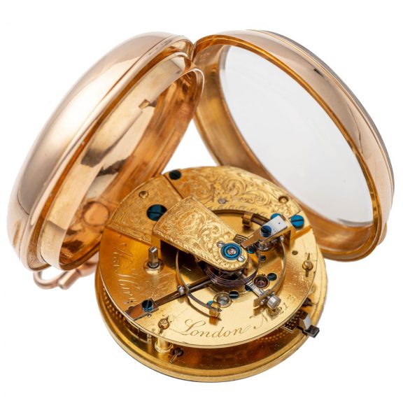 English gold cased Arnold spring detent chronometer Circa 1802