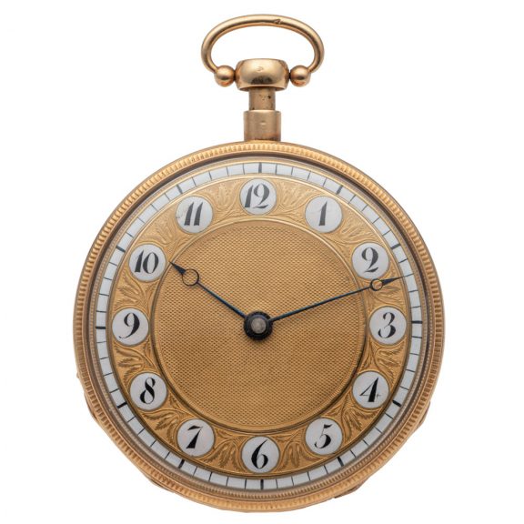 French gold quarter repeating musical pocket watch Circa 1915