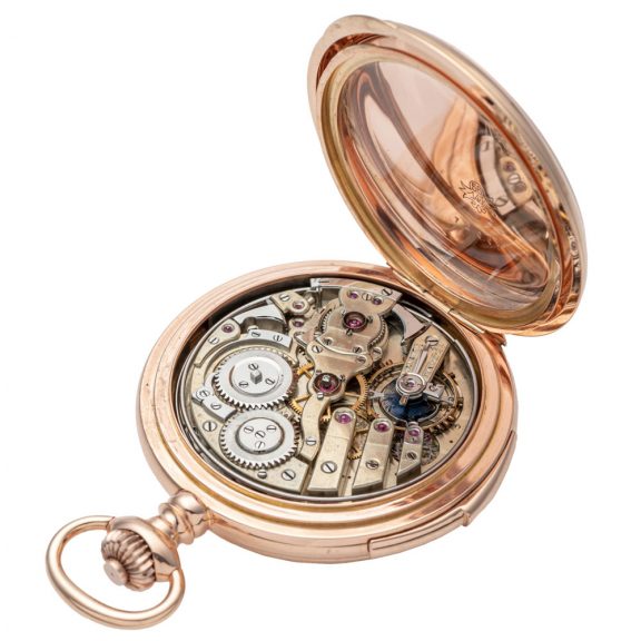 Swiss 14 carat gold minute repeating pocket watch Circa 1890 Swiss 14 carat gold minute repeating pocket watch Circa 1890