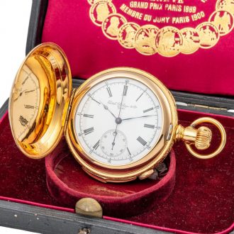 Swiss 14 carat pink gold minute repeating chronograph Circa 1883