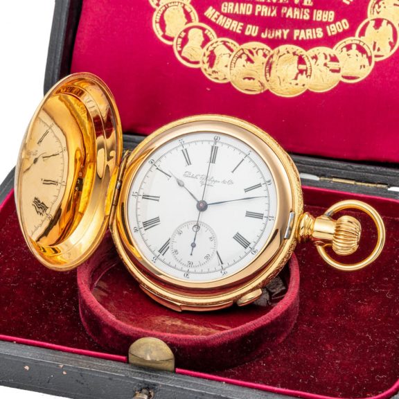 Swiss 14 carat pink gold minute repeating chronograph Circa 1883