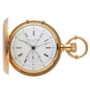 Swiss gold split seconds chronograph with diablotine Circa 1870
