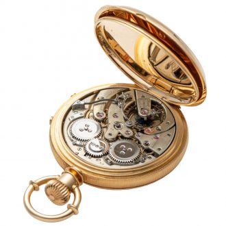 Swiss gold split seconds chronograph with diablotine Circa 1870