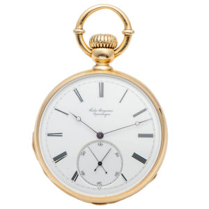Danish gold open faced split second chronograph Circa 1870