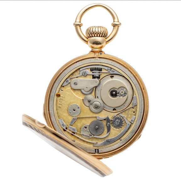Danish gold open faced split second chronograph Circa 1870 Danish gold open faced split second chronograph Circa 1870