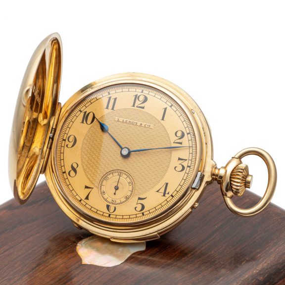 Swiss gold five minute repeating chronograph watch Circa 1900