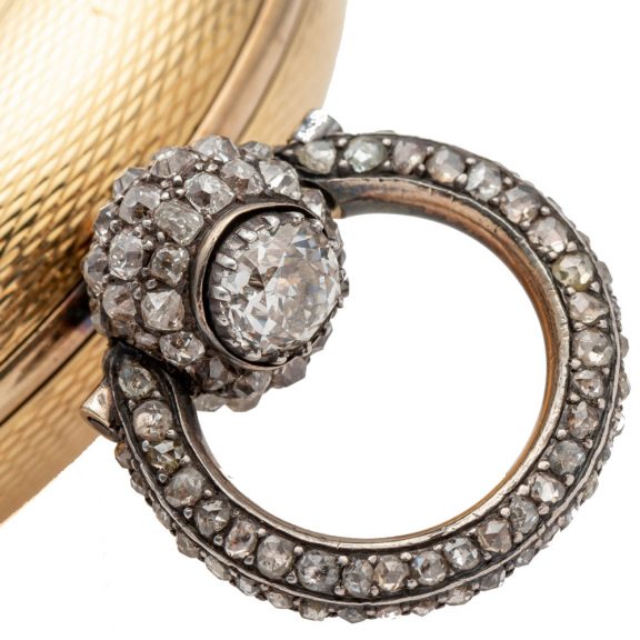 Swiss gold and diamond set pocket chronometre Circa 1820 Swiss gold and diamond set pocket chronometre Circa 1820