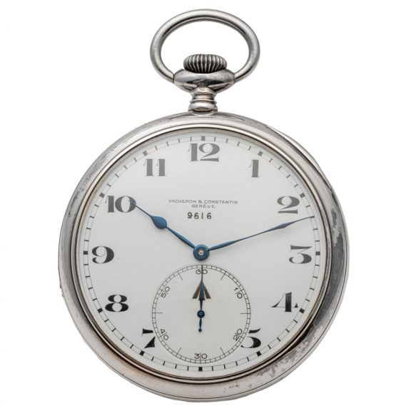 Swiss silver open faced chronometer deck watch Circa 1941