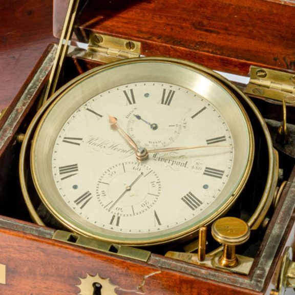 English brass 56h going deck marine chronometer Circa 1860