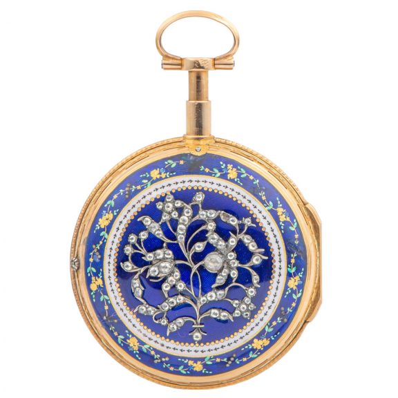French gold quarter repeating verge pocket watch Circa 1780