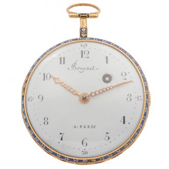 French gold and enamel directoire pocket watch Circa 1790