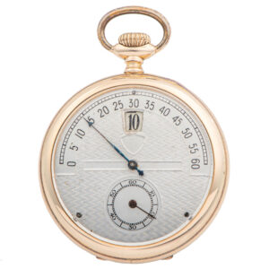 Swiss gilt metal digital jumping hour pocket watch Circa 1905