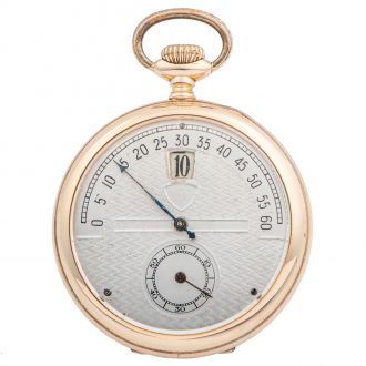 Swiss gilt metal digital jumping hour pocket watch Circa 1905