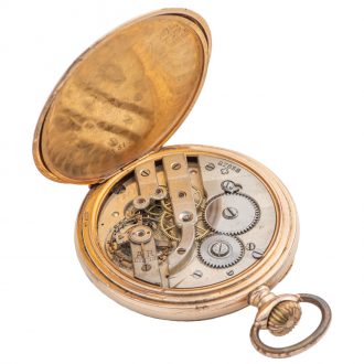 Swiss gilt metal digital jumping hour pocket watch Circa 1905