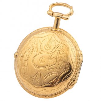 English gilt metal verge made for the Turkish market Circa 1820