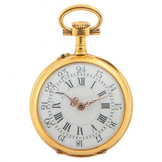 French gold pendant watch with detachable brooch Circa 1900 French gold pendant watch with detachable brooch Circa 1900