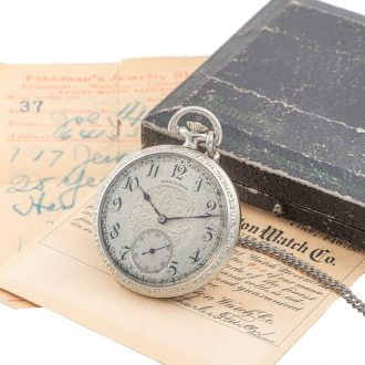 American stainless steel keyless winding pocket watch Circa 1923