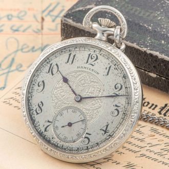 American stainless steel keyless winding pocket watch Circa 1923