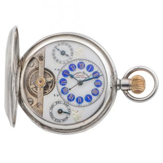 Swiss silver hunter made for the British market Circa 1910