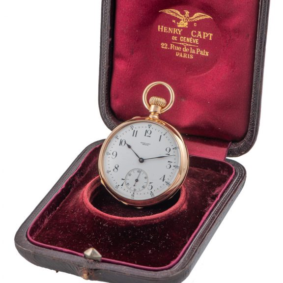 Swiss 18 carat gold open faced lever pocket watch Circa 1885 Swiss 18 carat gold open faced lever pocket watch Circa 1885