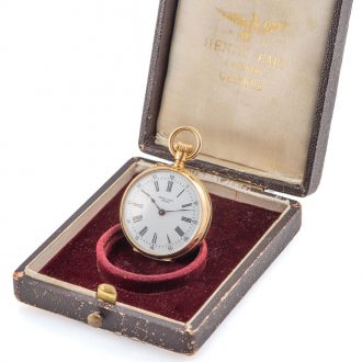 Small Swiss 18 carat gold cylinder pocket watch Circa 1890