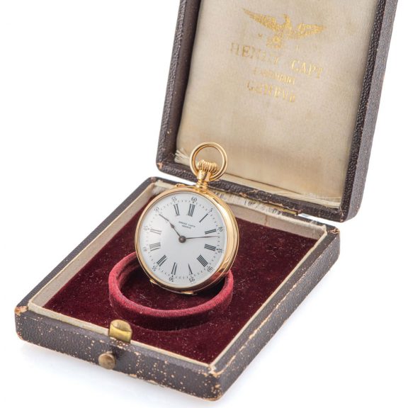 Small Swiss 18 carat gold cylinder pocket watch Circa 1890 Small Swiss 18 carat gold cylinder pocket watch Circa 1890