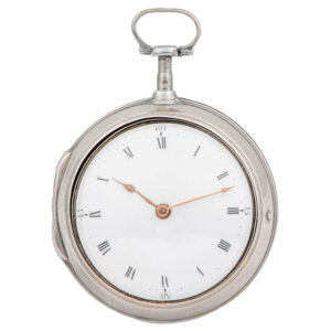 English silver pair cased keywinding pocket watch Circa 1791