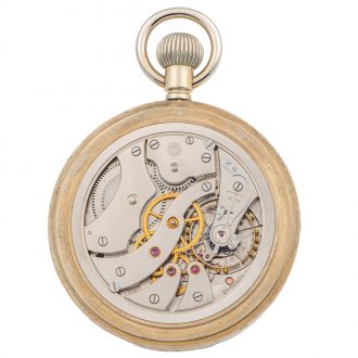 Swiss stainless steel keyless winding deck watch Circa 1942
