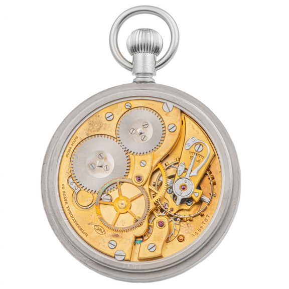 Swiss stainless steel center seconds deck watch Circa 1940 Swiss stainless steel center seconds deck watch Circa 1940