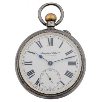 Swiss silver water-resistant keyless pocket watch Circa 1902