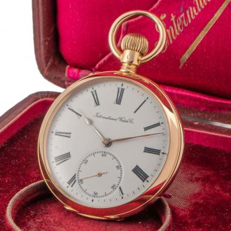 Fine Swiss pink gold open faced pocket watch Circa 1905