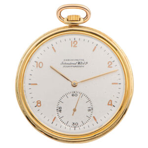 Swiss 18 carat yellow gold Art Deco keyless chronometer Circa 1937