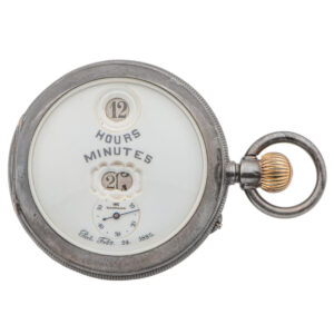 Swiss silver lever with jumping hours and minutes Circa 1885