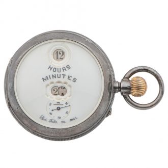 Swiss silver lever with jumping hours and minutes Circa 1885