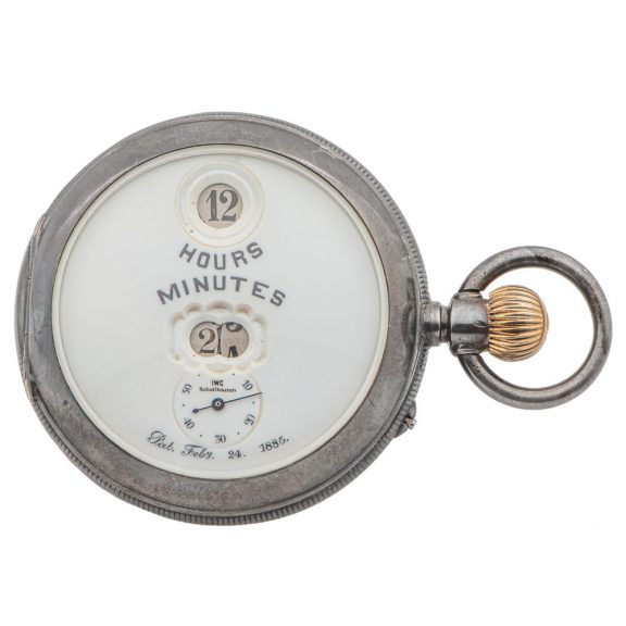 Swiss silver lever with jumping hours and minutes Circa 1885