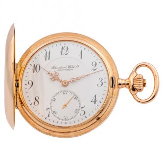 Swiss 14 carat pink gold hunting cased lever pocket watch Circa 1911