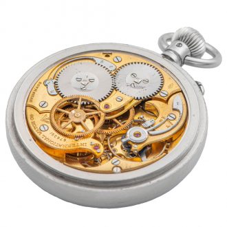 Swiss stainless steel center seconds deck watch Circa 1917