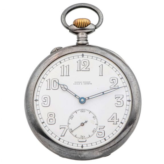 Swiss silver open faced military pocket watch Circa 1918
