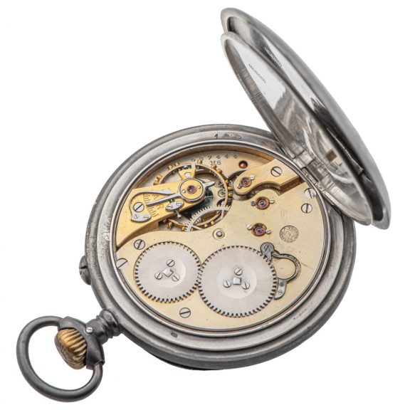 Swiss silver open faced military pocket watch Circa 1918 Swiss silver open faced military pocket watch Circa 1918